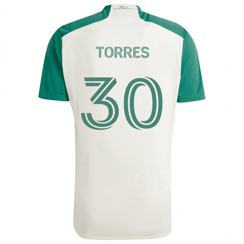 Kinder Ervin Torres #30 Braune Farben Grün Auswärtstrikot Trikot 2024/25 T-Shirt Schweiz