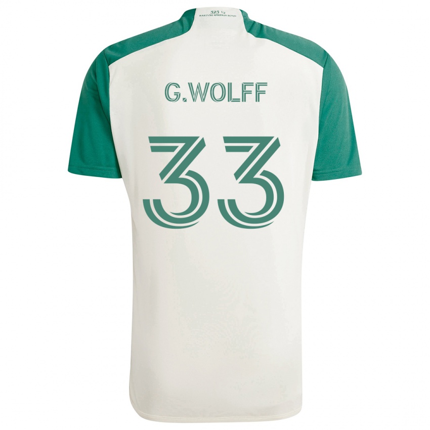 Kinder Gavin Wolff #33 Braune Farben Grün Auswärtstrikot Trikot 2024/25 T-Shirt Schweiz