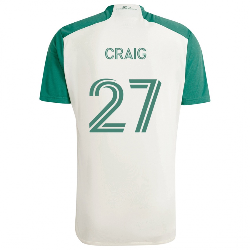 Kinder Brandan Craig #27 Braune Farben Grün Auswärtstrikot Trikot 2024/25 T-Shirt Schweiz