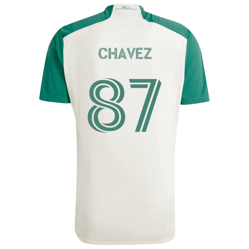 Kinder Alfonso Ocampo-Chávez #87 Braune Farben Grün Auswärtstrikot Trikot 2024/25 T-Shirt Schweiz