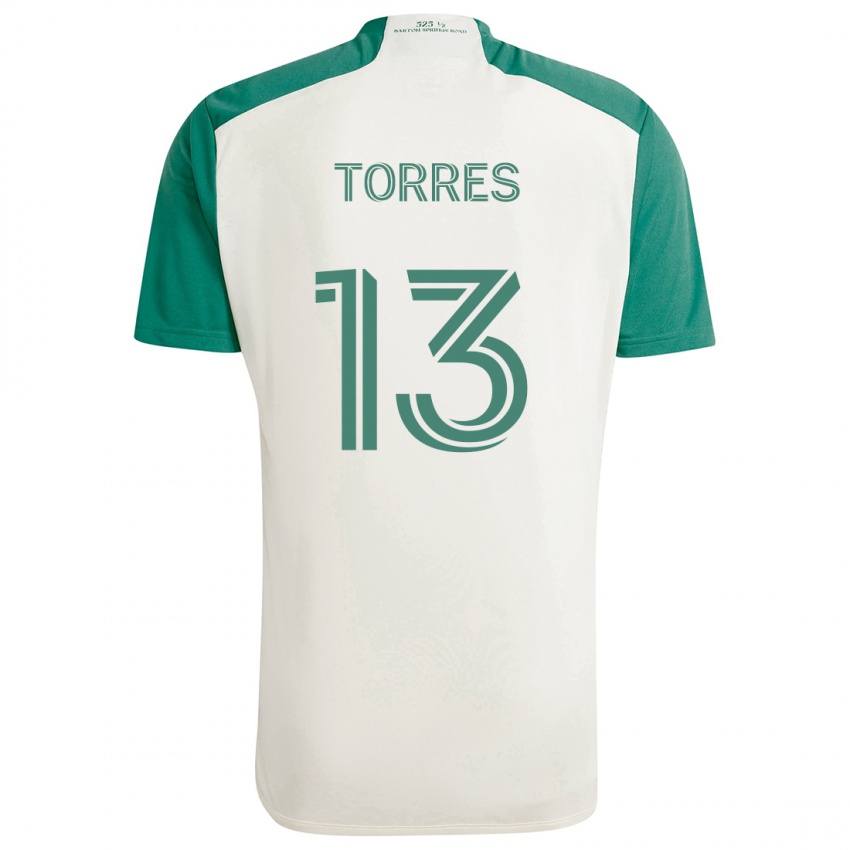 Kinder Leo Torres #13 Braune Farben Grün Auswärtstrikot Trikot 2024/25 T-Shirt Schweiz