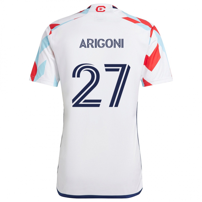 Kinder Allan Arigoni #27 Weiß Rot Blau Auswärtstrikot Trikot 2024/25 T-Shirt Schweiz