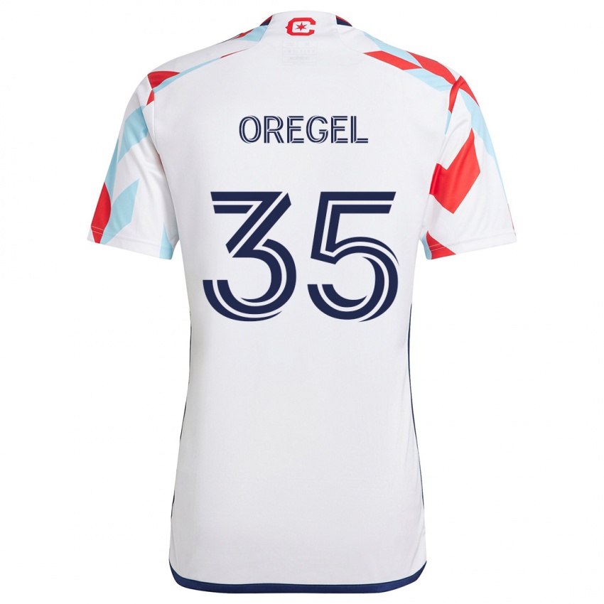 Kinder Sergio Oregel #35 Weiß Rot Blau Auswärtstrikot Trikot 2024/25 T-Shirt Schweiz