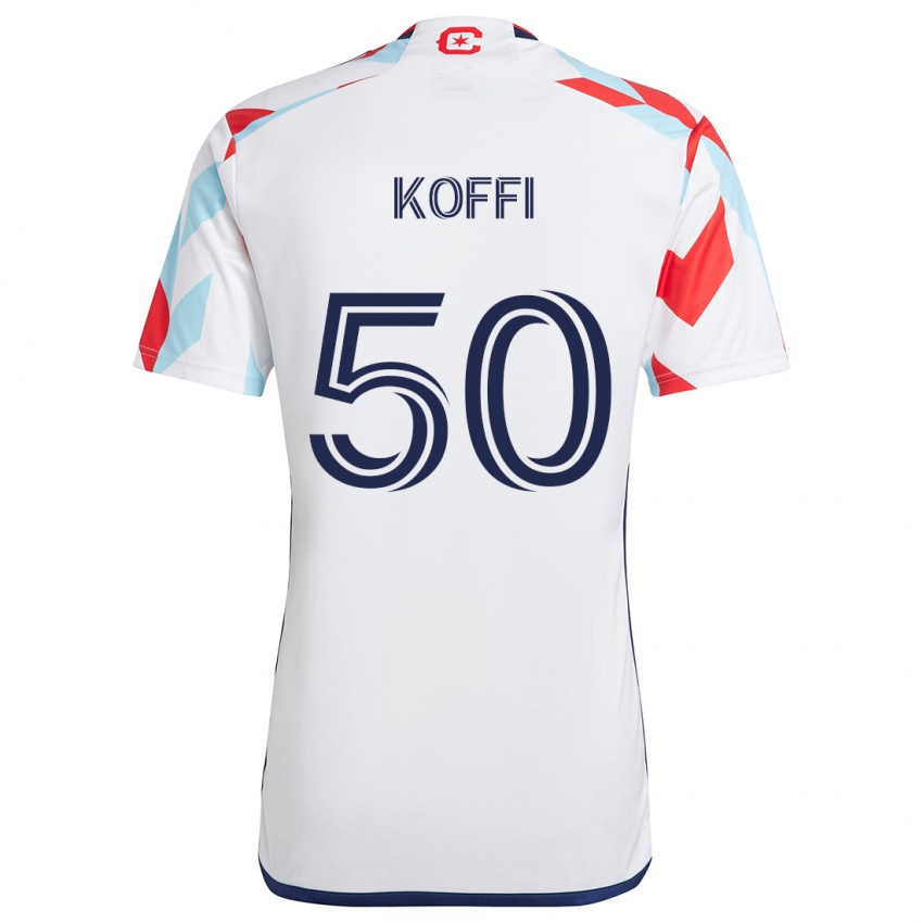 Kinder Christian Koffi #50 Weiß Rot Blau Auswärtstrikot Trikot 2024/25 T-Shirt Schweiz