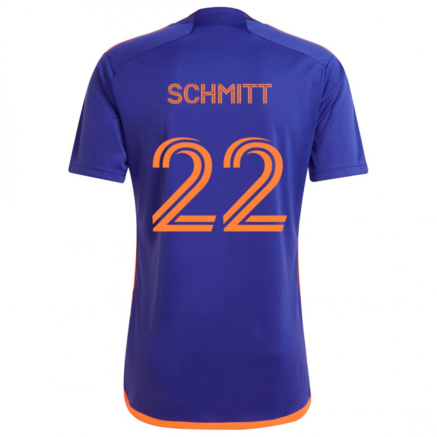 Kinder Tate Schmitt #22 Lila Orange Auswärtstrikot Trikot 2024/25 T-Shirt Schweiz