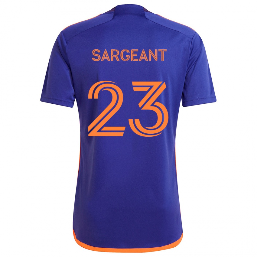 Kinder Kieran Sargeant #23 Lila Orange Auswärtstrikot Trikot 2024/25 T-Shirt Schweiz