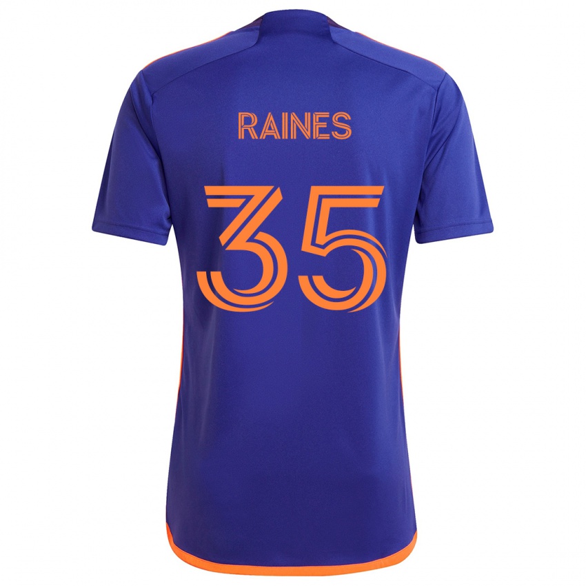 Kinder Brooklyn Raines #35 Lila Orange Auswärtstrikot Trikot 2024/25 T-Shirt Schweiz