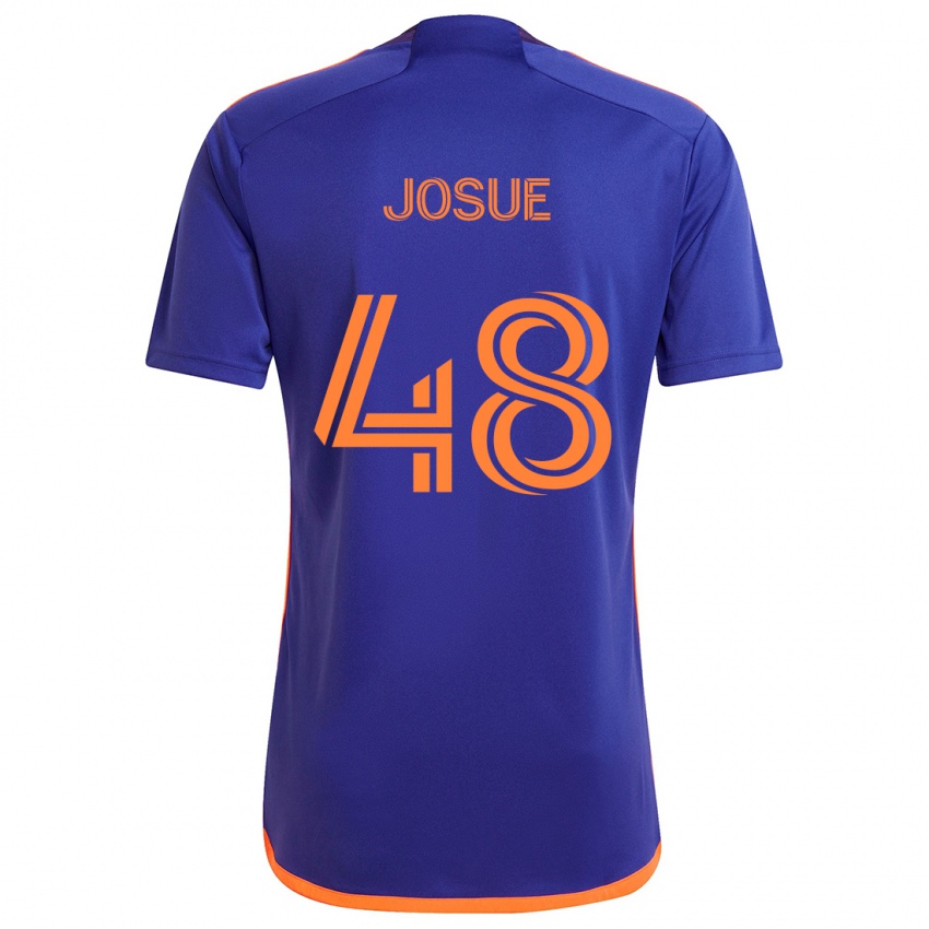 Kinder Josué #48 Lila Orange Auswärtstrikot Trikot 2024/25 T-Shirt Schweiz