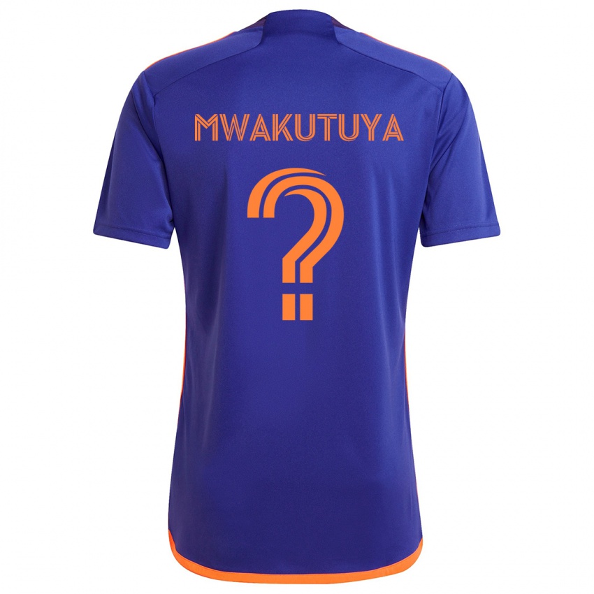 Kinder Isaac Mwakutuya #0 Lila Orange Auswärtstrikot Trikot 2024/25 T-Shirt Schweiz