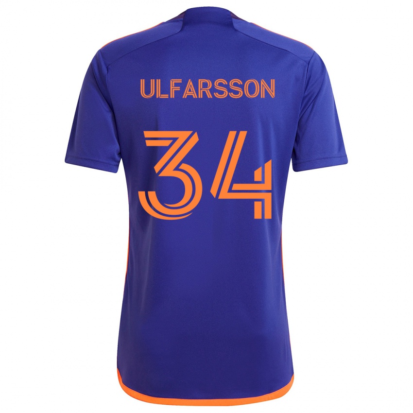 Kinder Thor Úlfarsson #34 Lila Orange Auswärtstrikot Trikot 2024/25 T-Shirt Schweiz