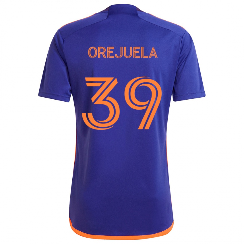 Kinder Jesus Orejuela #39 Lila Orange Auswärtstrikot Trikot 2024/25 T-Shirt Schweiz