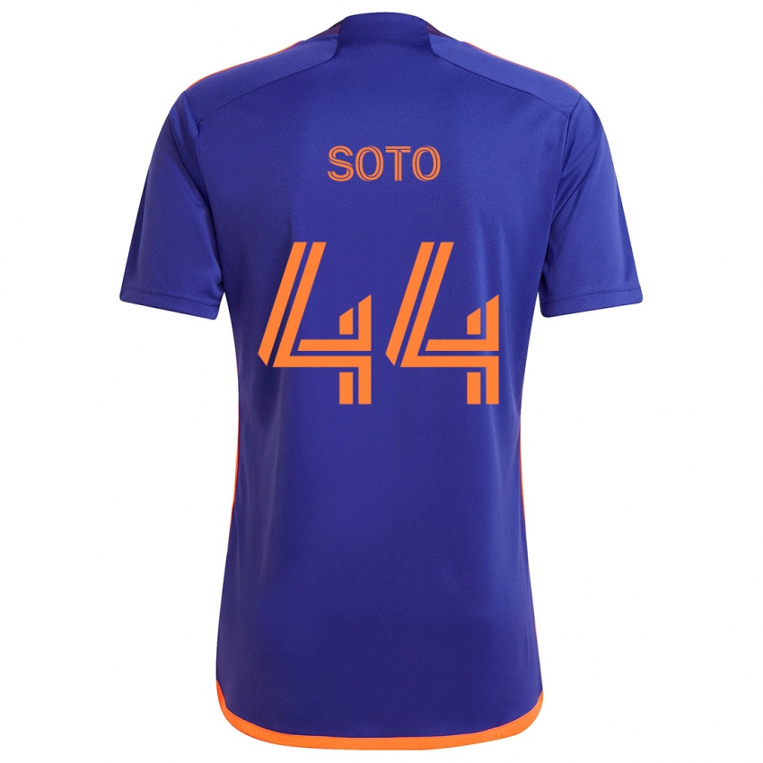 Kinder Ezekiel Soto #44 Lila Orange Auswärtstrikot Trikot 2024/25 T-Shirt Schweiz