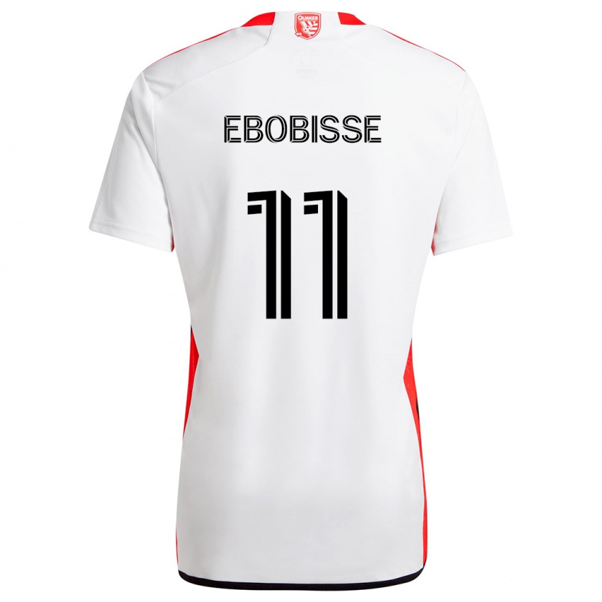 Enfant Maillot Jeremy Ebobisse #11 Blanc Rouge Tenues Extérieur 2024/25 T-Shirt Suisse