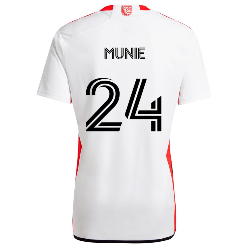 Kinder Daniel Munie #24 Weiß Rot Auswärtstrikot Trikot 2024/25 T-Shirt Schweiz