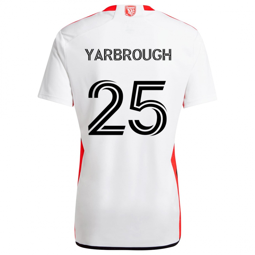 Enfant Maillot William Yarbrough #25 Blanc Rouge Tenues Extérieur 2024/25 T-Shirt Suisse