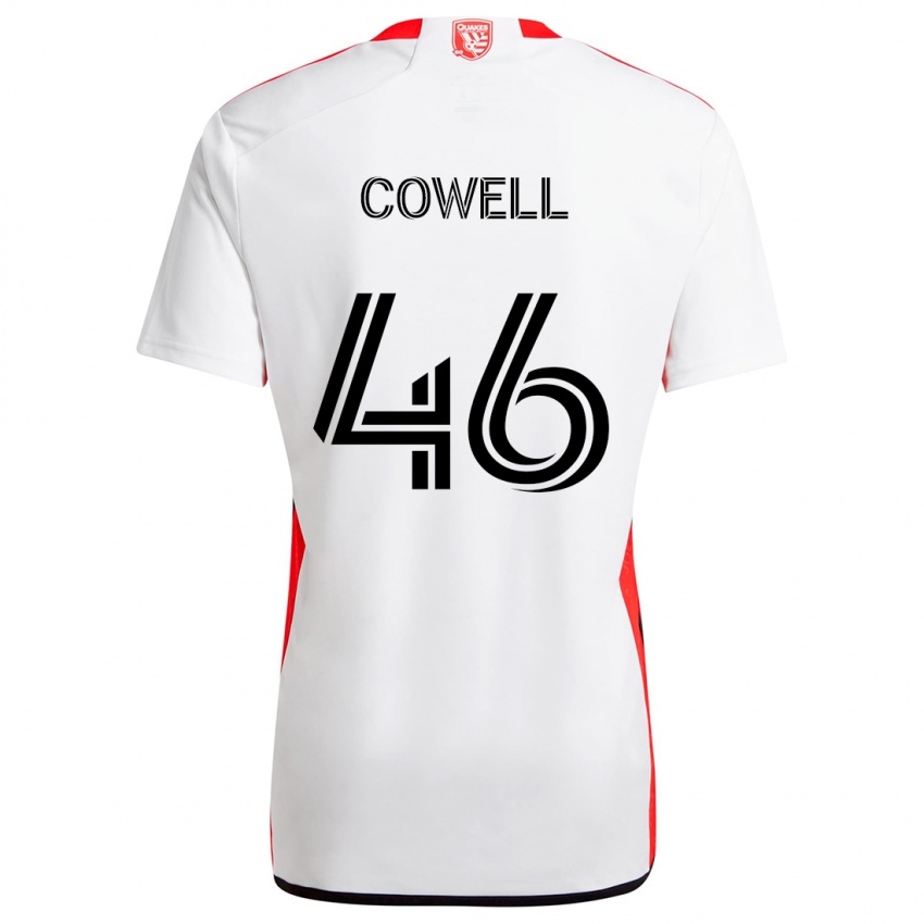 Enfant Maillot Chance Cowell #46 Blanc Rouge Tenues Extérieur 2024/25 T-Shirt Suisse