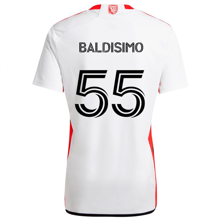 Kinder Michael Baldisimo #55 Weiß Rot Auswärtstrikot Trikot 2024/25 T-Shirt Schweiz