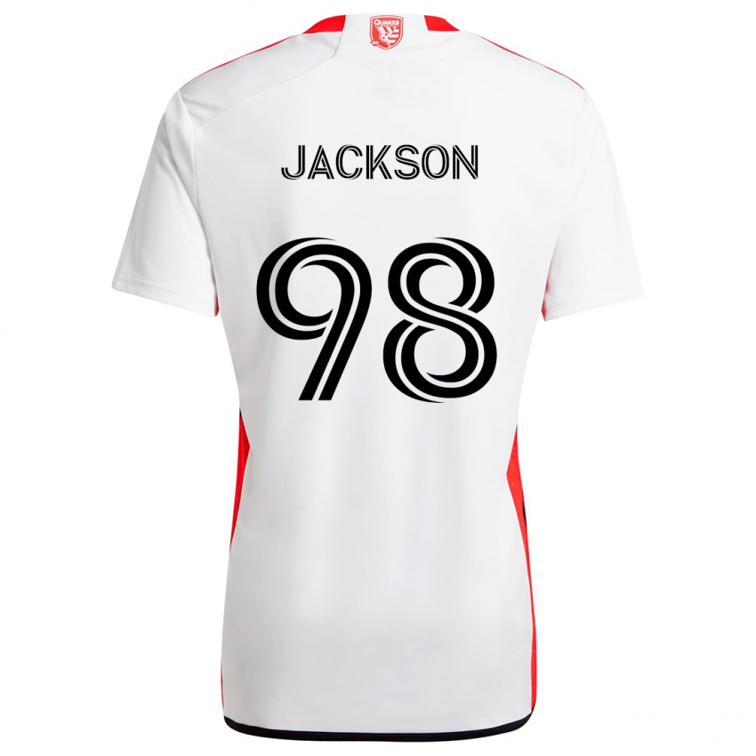 Kinder Jacob Jackson #98 Weiß Rot Auswärtstrikot Trikot 2024/25 T-Shirt Schweiz