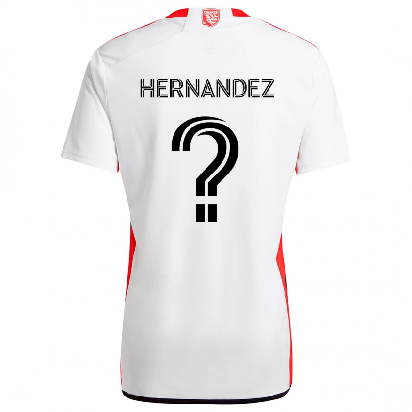 Enfant Maillot Oliver Hernandez #0 Blanc Rouge Tenues Extérieur 2024/25 T-Shirt Suisse