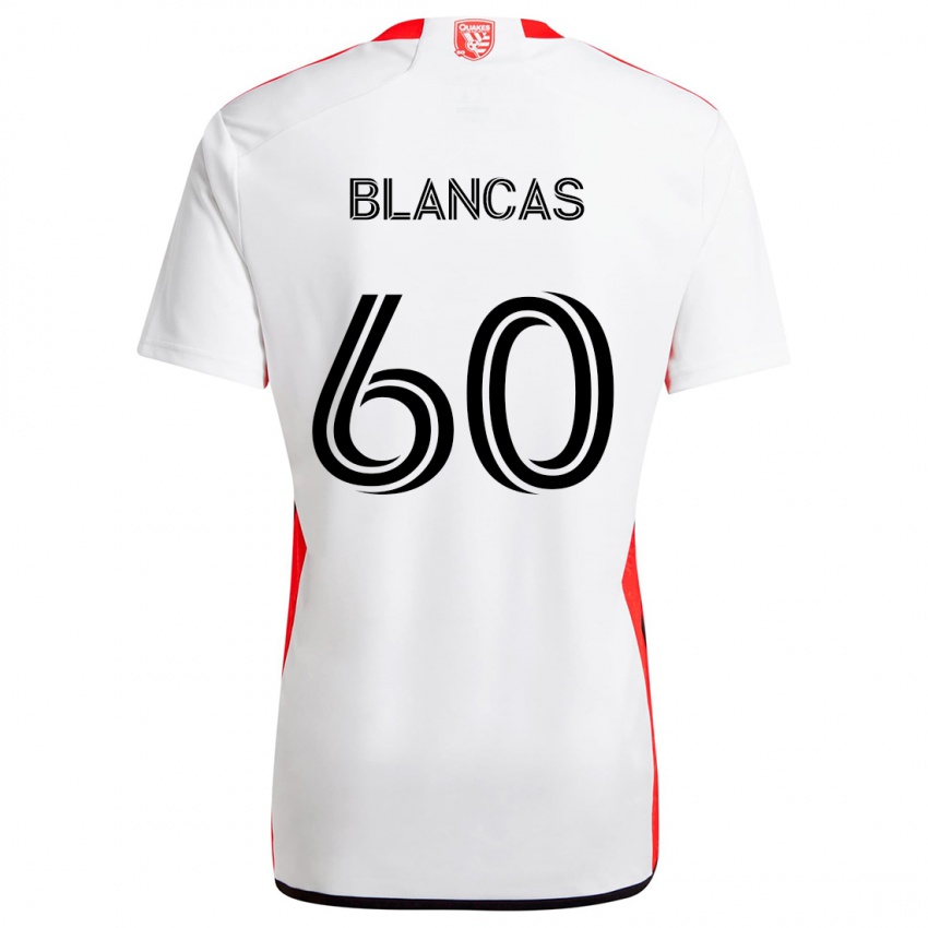 Kinder Eduardo Blancas #60 Weiß Rot Auswärtstrikot Trikot 2024/25 T-Shirt Schweiz