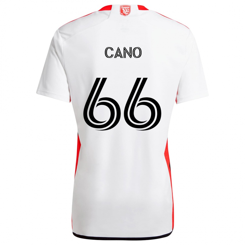 Kinder Alejandro Cano #66 Weiß Rot Auswärtstrikot Trikot 2024/25 T-Shirt Schweiz