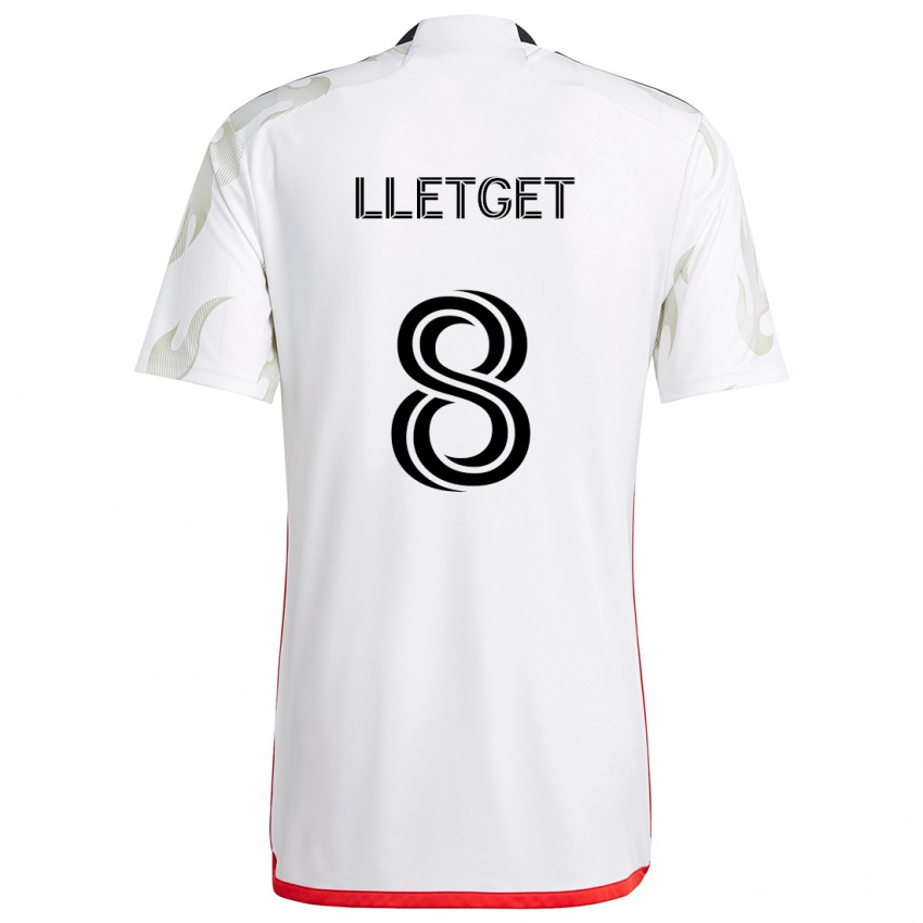 Kinder Sebastian Lletget #8 Weiß Rot Schwarz Auswärtstrikot Trikot 2024/25 T-Shirt Schweiz