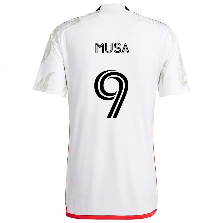 Enfant Maillot Petar Musa #9 Blanc Rouge Noir Tenues Extérieur 2024/25 T-Shirt Suisse