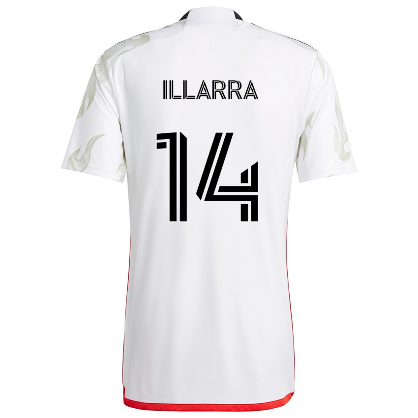 Kinder Asier Illarramendi #14 Weiß Rot Schwarz Auswärtstrikot Trikot 2024/25 T-Shirt Schweiz