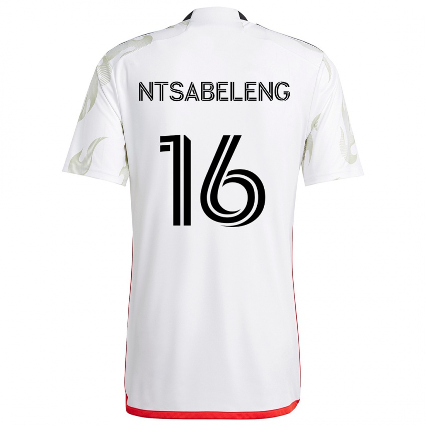 Kinder Tsiki Ntsabeleng #16 Weiß Rot Schwarz Auswärtstrikot Trikot 2024/25 T-Shirt Schweiz