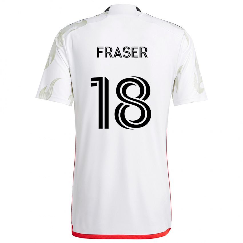 Kinder Liam Fraser #18 Weiß Rot Schwarz Auswärtstrikot Trikot 2024/25 T-Shirt Schweiz