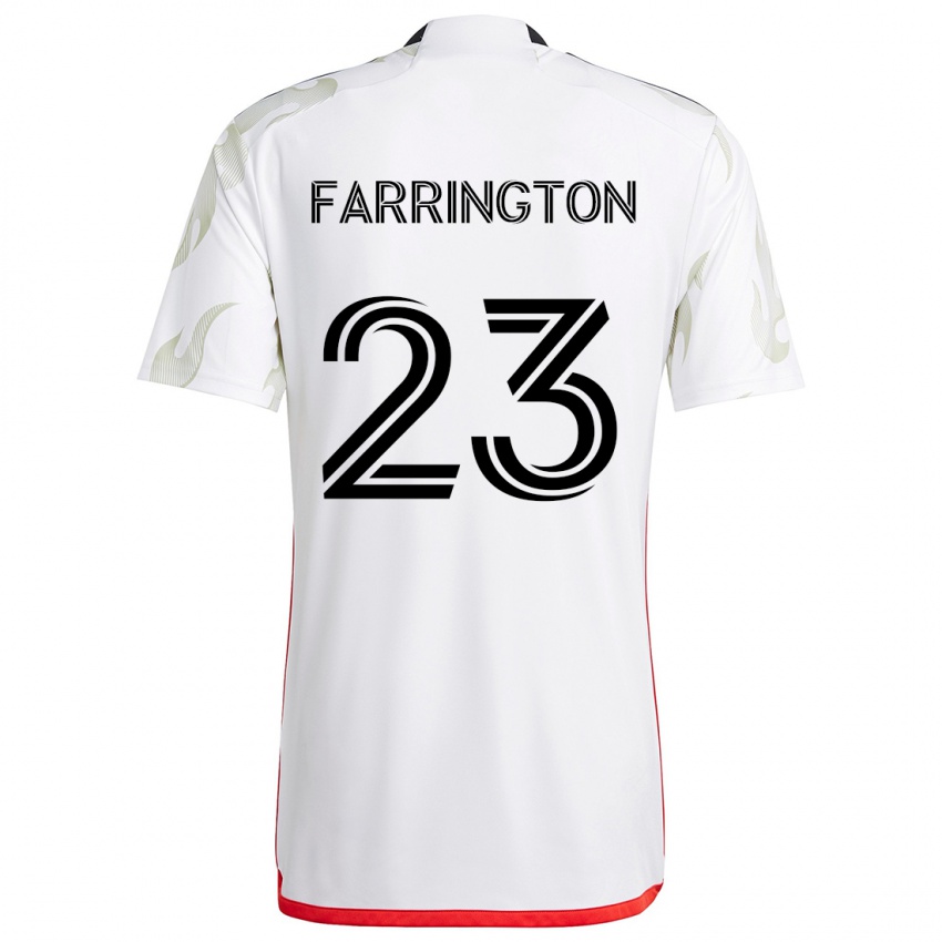 Kinder Logan Farrington #23 Weiß Rot Schwarz Auswärtstrikot Trikot 2024/25 T-Shirt Schweiz