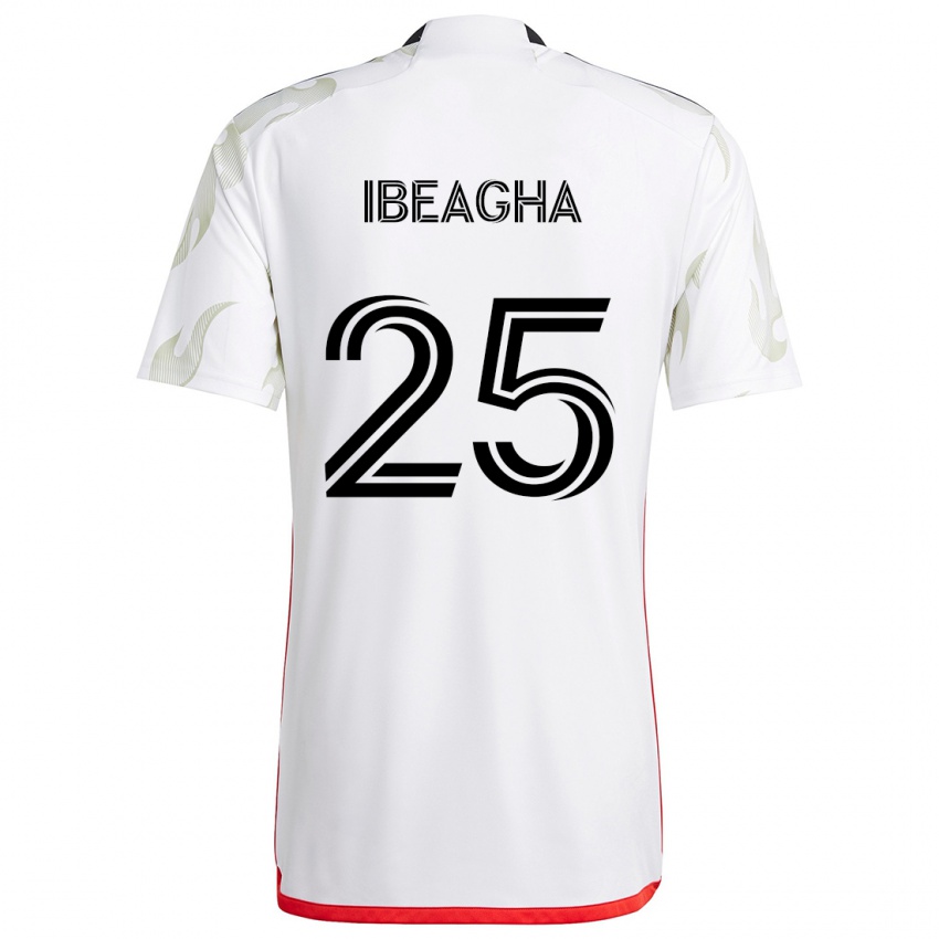 Enfant Maillot Sebastien Ibeagha #25 Blanc Rouge Noir Tenues Extérieur 2024/25 T-Shirt Suisse