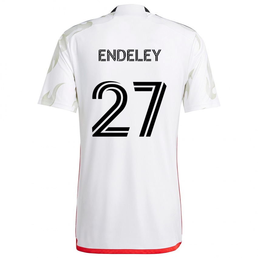 Kinder Herbert Endeley #27 Weiß Rot Schwarz Auswärtstrikot Trikot 2024/25 T-Shirt Schweiz