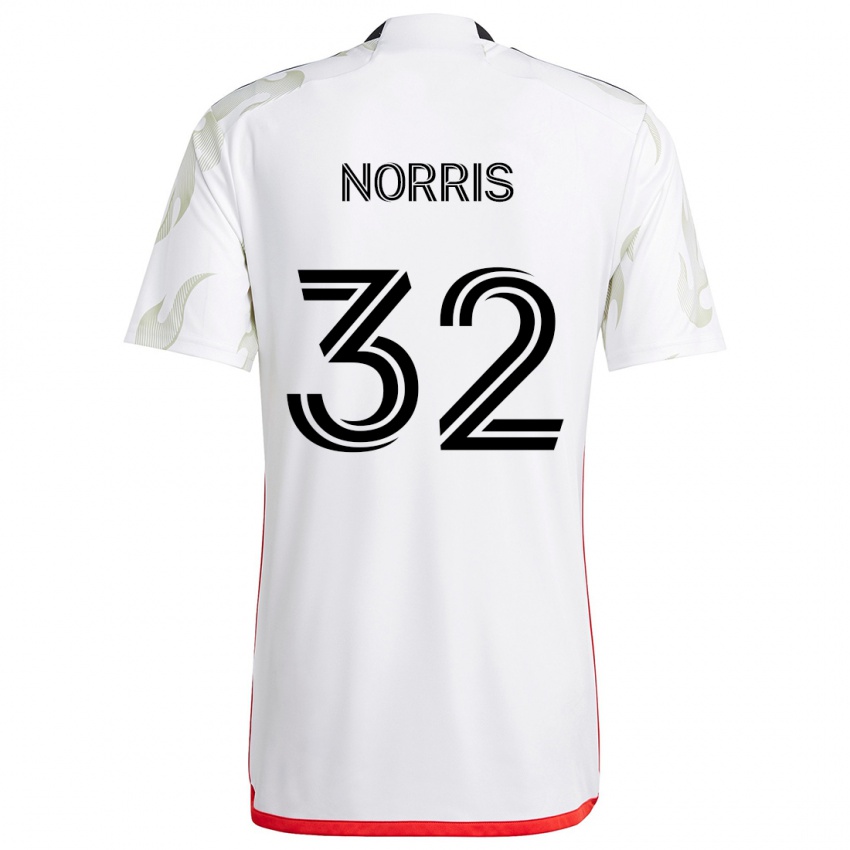 Kinder Nolan Norris #32 Weiß Rot Schwarz Auswärtstrikot Trikot 2024/25 T-Shirt Schweiz