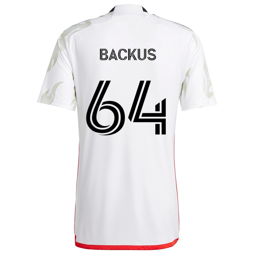 Kinder Braeden Backus #64 Weiß Rot Schwarz Auswärtstrikot Trikot 2024/25 T-Shirt Schweiz