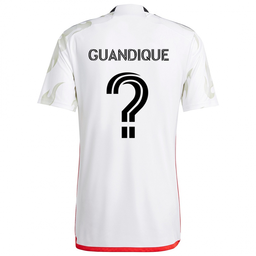 Enfant Maillot Josmar Guandique #0 Blanc Rouge Noir Tenues Extérieur 2024/25 T-Shirt Suisse