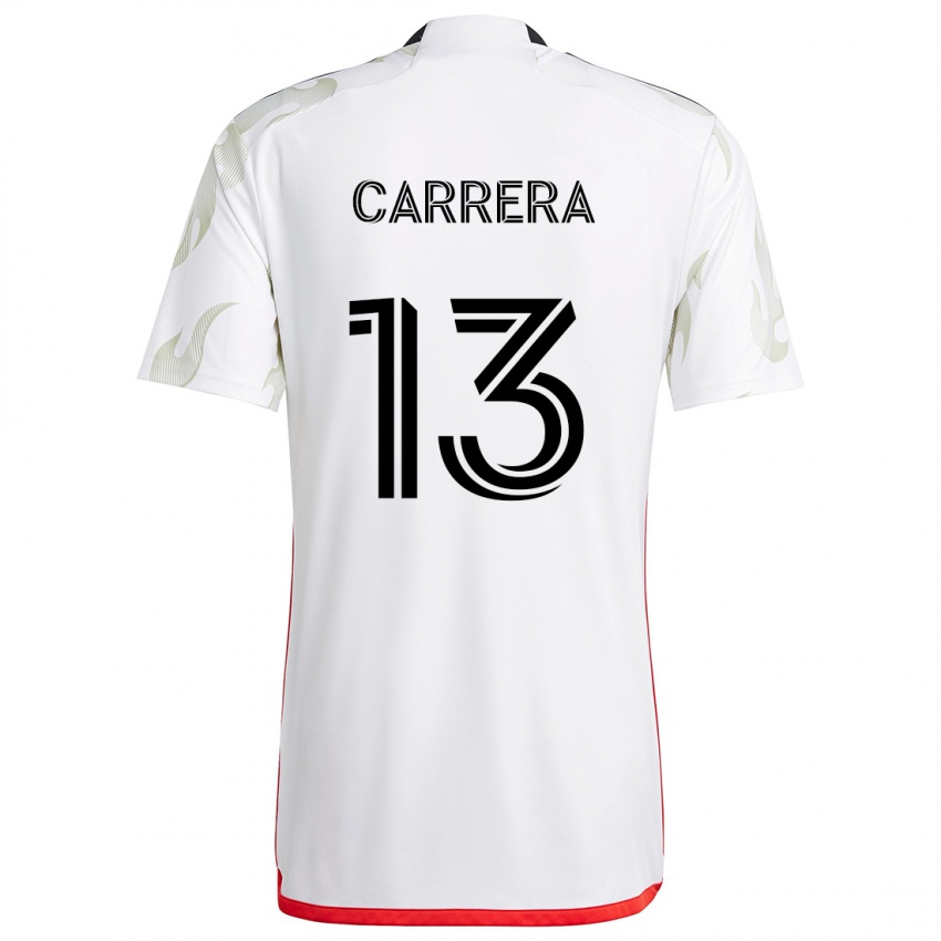 Kinder Antonio Carrera #13 Weiß Rot Schwarz Auswärtstrikot Trikot 2024/25 T-Shirt Schweiz