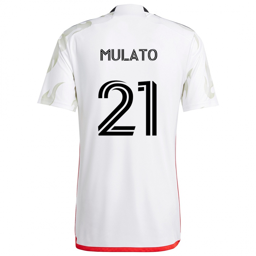 Kinder José Mulato #21 Weiß Rot Schwarz Auswärtstrikot Trikot 2024/25 T-Shirt Schweiz