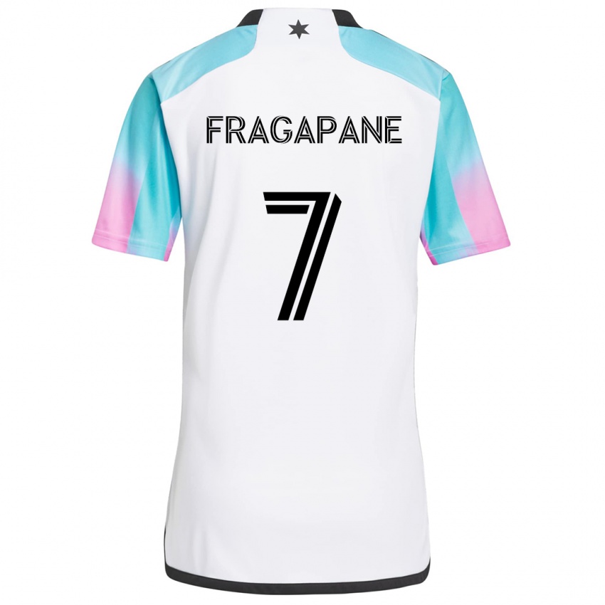 Kinder Franco Fragapane #7 Weiß Blau Schwarz Auswärtstrikot Trikot 2024/25 T-Shirt Schweiz