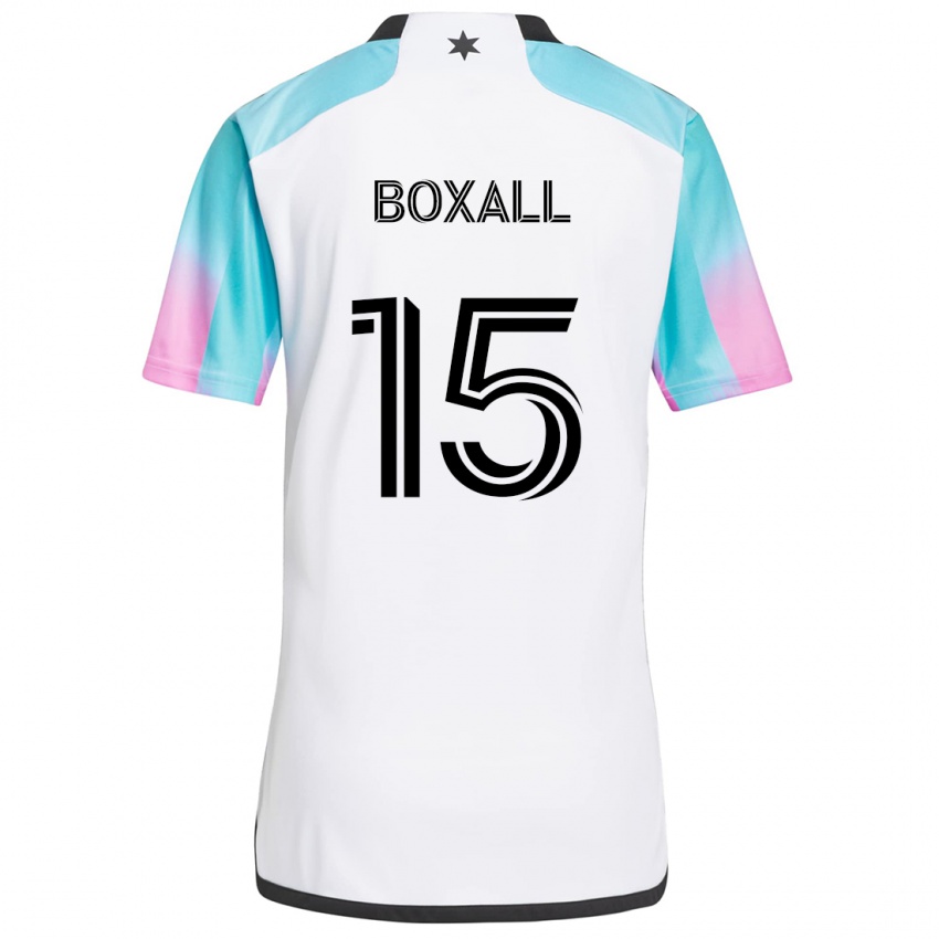 Kinder Michael Boxall #15 Weiß Blau Schwarz Auswärtstrikot Trikot 2024/25 T-Shirt Schweiz