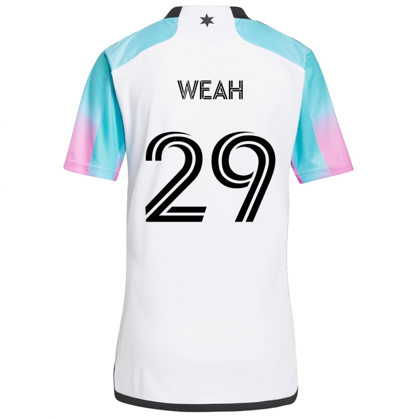 Kinder Patrick Weah #29 Weiß Blau Schwarz Auswärtstrikot Trikot 2024/25 T-Shirt Schweiz