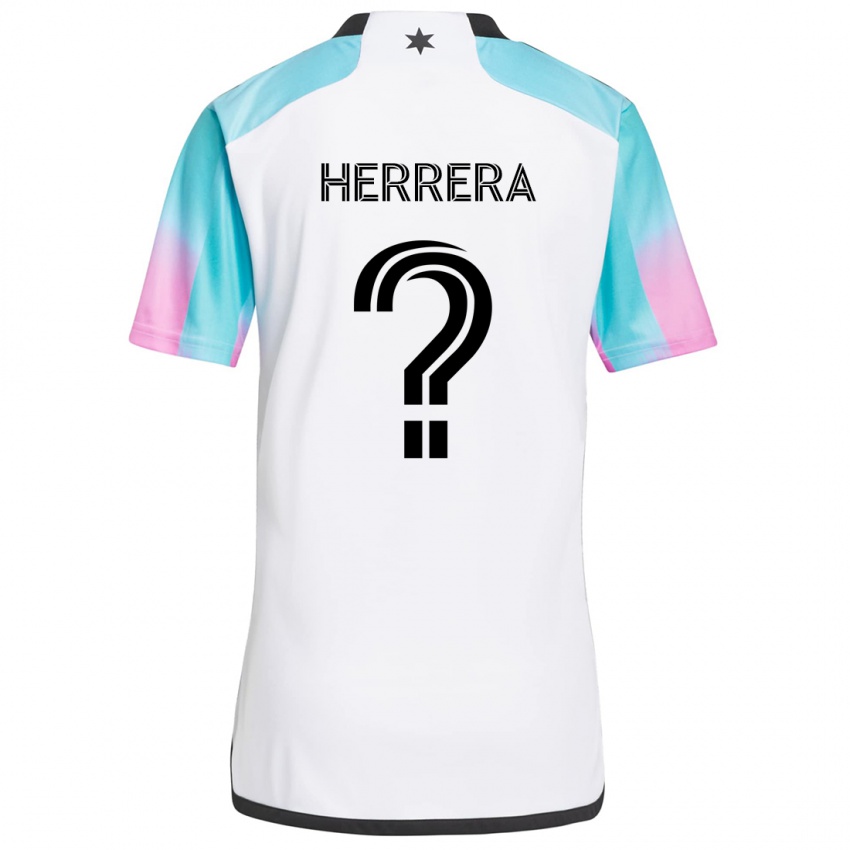 Kinder Oscar Herrera #0 Weiß Blau Schwarz Auswärtstrikot Trikot 2024/25 T-Shirt Schweiz