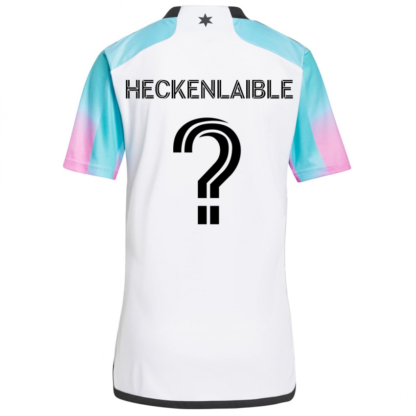 Kinder Andrew Heckenlaible #0 Weiß Blau Schwarz Auswärtstrikot Trikot 2024/25 T-Shirt Schweiz