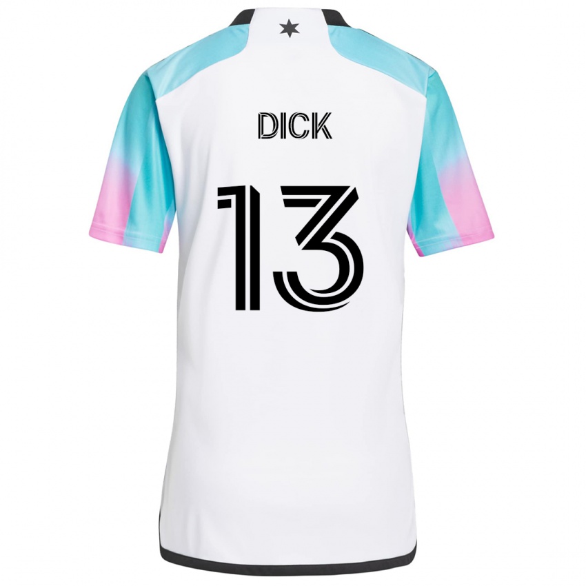 Kinder Eric Dick #13 Weiß Blau Schwarz Auswärtstrikot Trikot 2024/25 T-Shirt Schweiz