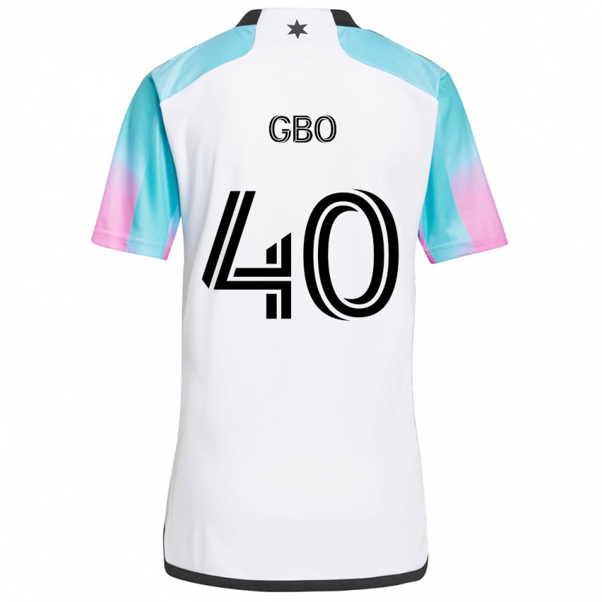 Kinder Cedrik Gbo #40 Weiß Blau Schwarz Auswärtstrikot Trikot 2024/25 T-Shirt Schweiz