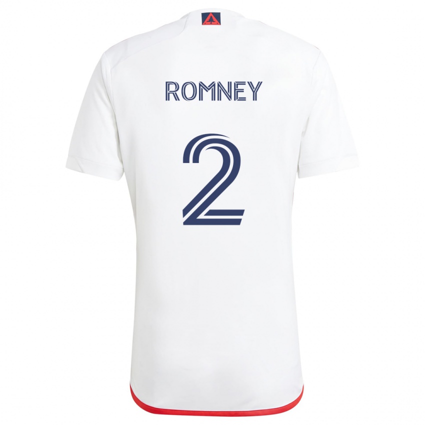 Kinder Dave Romney #2 Weiß Rot Auswärtstrikot Trikot 2024/25 T-Shirt Schweiz