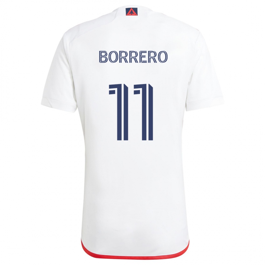 Kinder Dylan Borrero #11 Weiß Rot Auswärtstrikot Trikot 2024/25 T-Shirt Schweiz