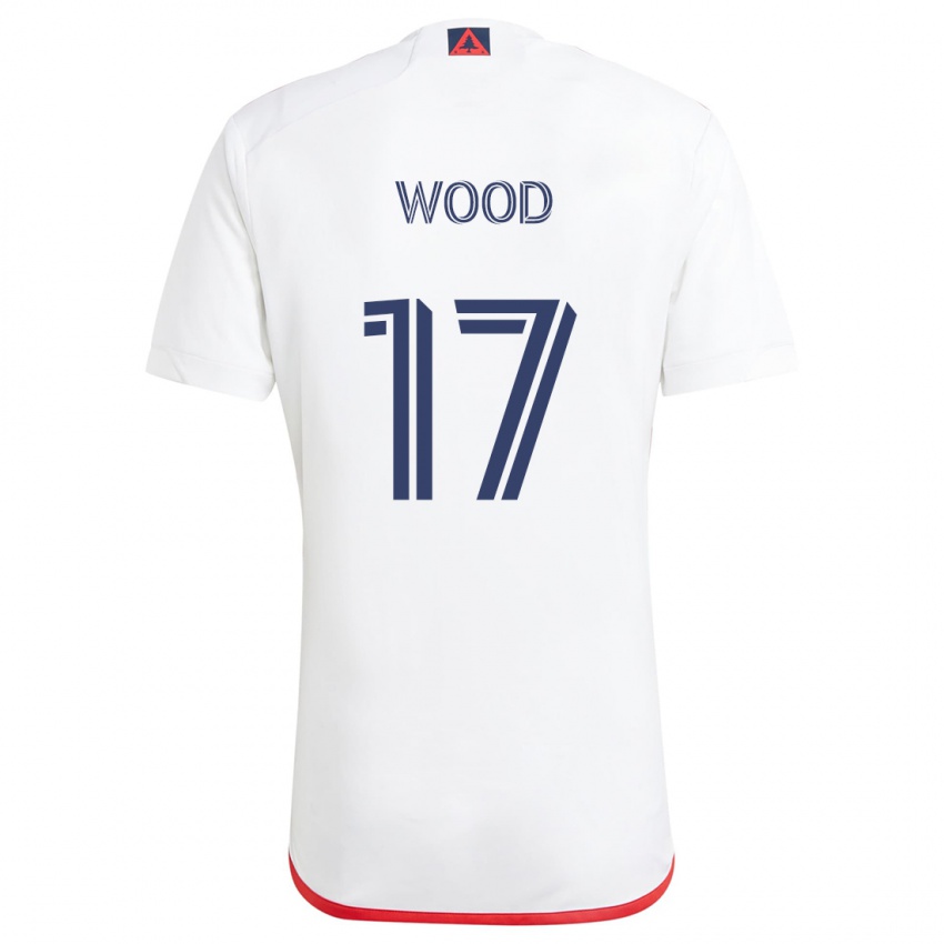 Kinder Bobby Wood #17 Weiß Rot Auswärtstrikot Trikot 2024/25 T-Shirt Schweiz