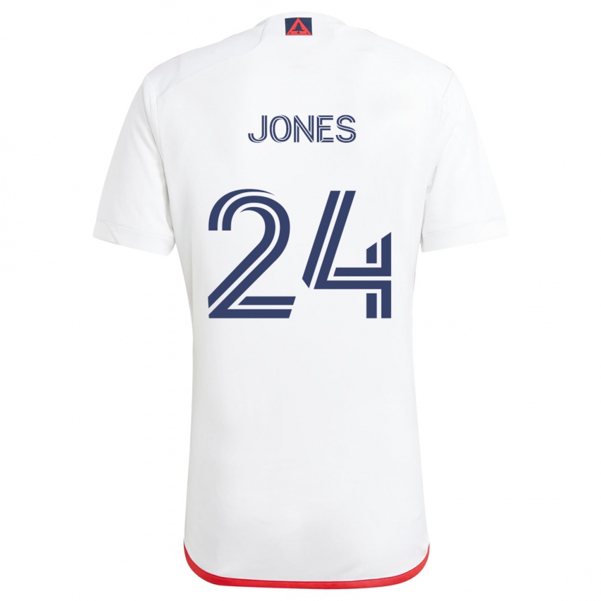 Kinder Dejuan Jones #24 Weiß Rot Auswärtstrikot Trikot 2024/25 T-Shirt Schweiz