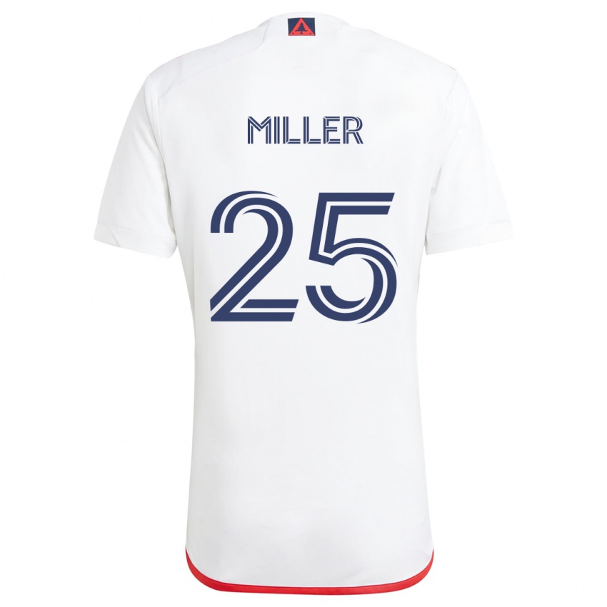 Kinder Peyton Miller #25 Weiß Rot Auswärtstrikot Trikot 2024/25 T-Shirt Schweiz